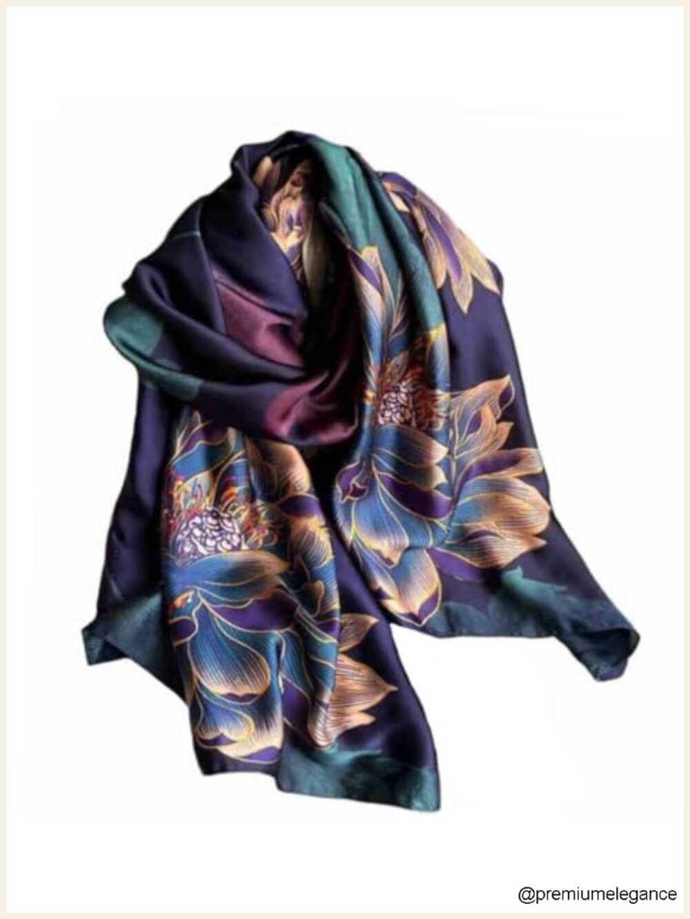 Women's Lightweight Floral Print Scarf Shawl Wrap, Polyester